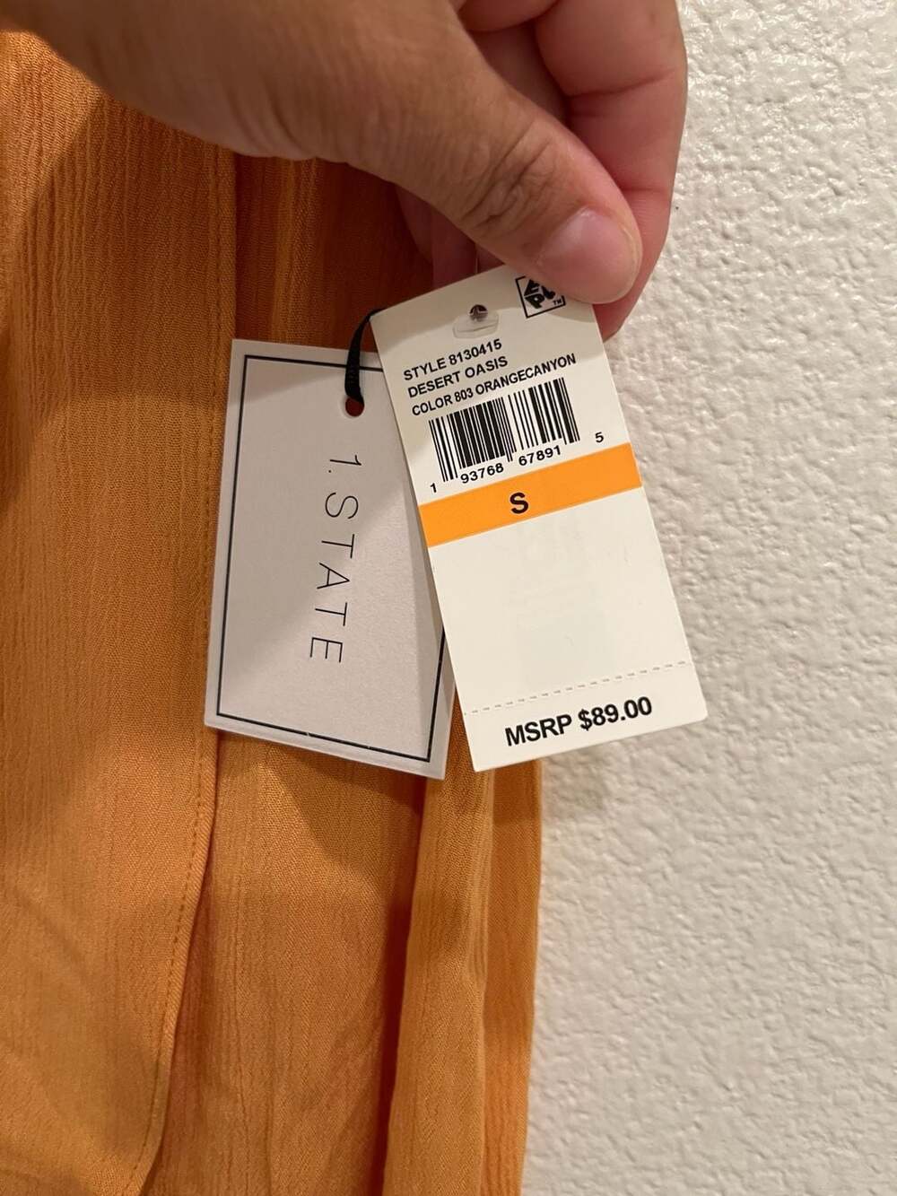 1. STATE Desert Oasis Orange Canyon High-Low Wrap Maxi Skirt - Picture 5 of 8